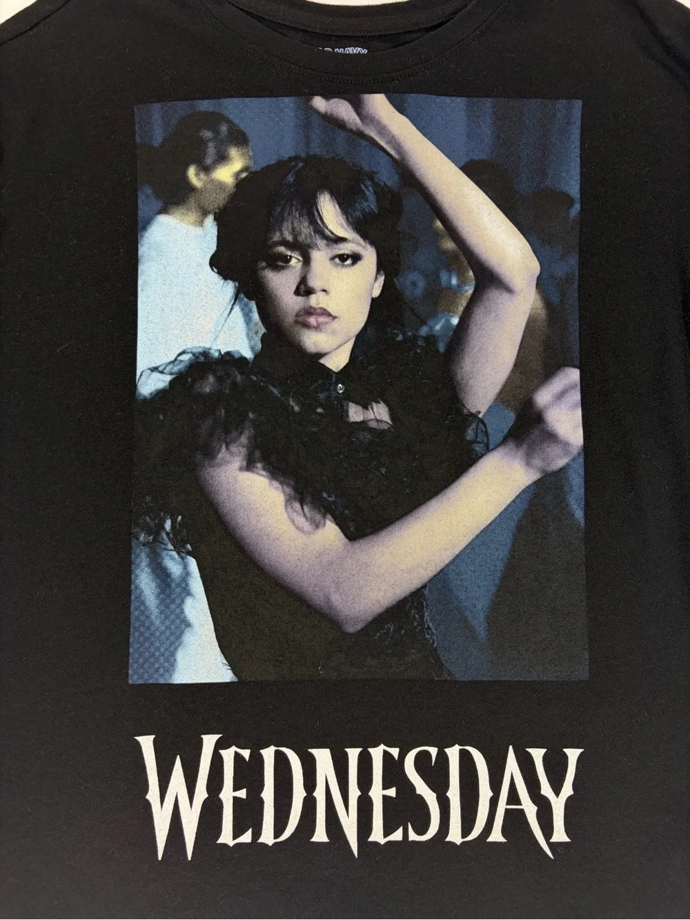 Kids Old Navy Black Tee with Wednesday